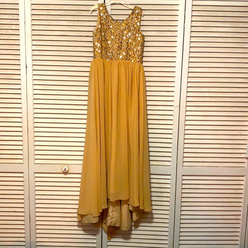 Custom made evening girls evening gown.